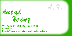 antal heinz business card